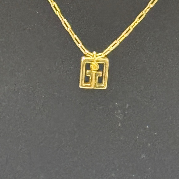 Givenchy Gold Chain Necklace with Logo Pendant - Picture 12 of 13